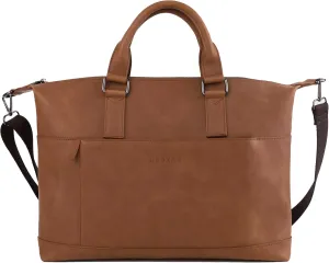 Mens Messenger Bag - Vegan Leather Messenger Bag for Men - Handmade 15.6" Laptop Bag with Padded Compartment, Luggage Strap - Stylish Crossbody Satchel Briefcase