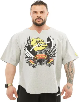 Men's Oversize Gym Lifestyle T-Shirt, Thick Texture Cotton, Comfort Design, Performance Top