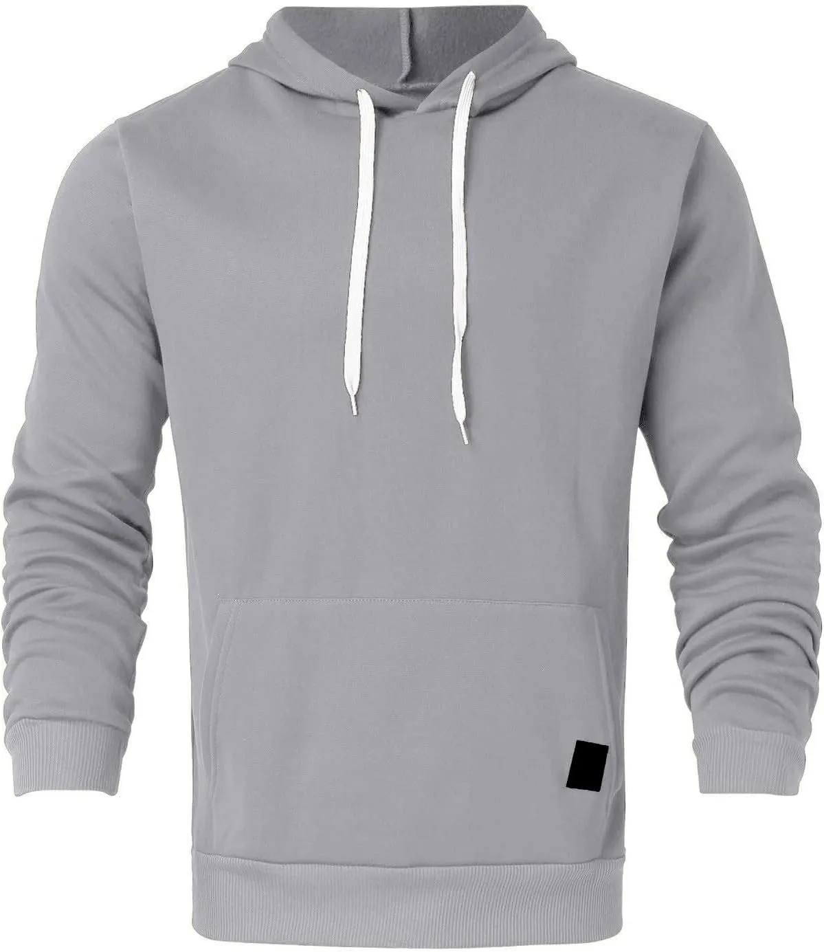 Mens Oversized Plain Hoodie: Lightweight Heated Workout Sweatshirt Oversized Casaul Pullover