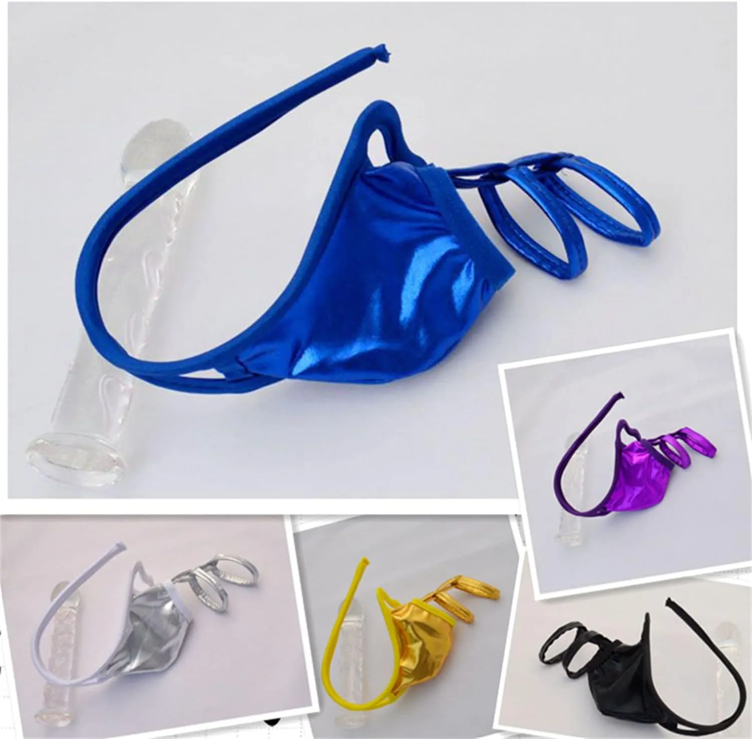 Men's See Through C String Thongs Sexy Low Rise Bulge Thong Underwear U Convex Bulge Pouch Bikini Briefs Shorts
