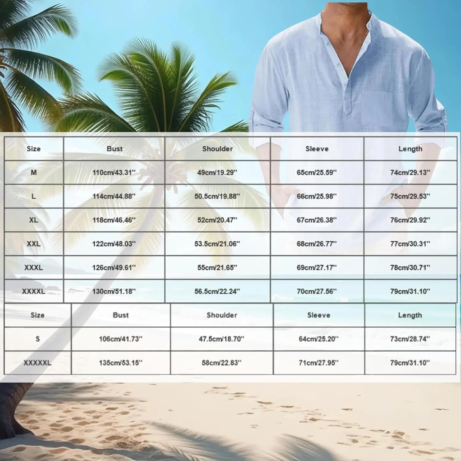 Mens Shirts Casual Cotton Linen Henley Long Sleeve Tee Deep V Neck Button Down Lightweight Beach Vacation Clothes