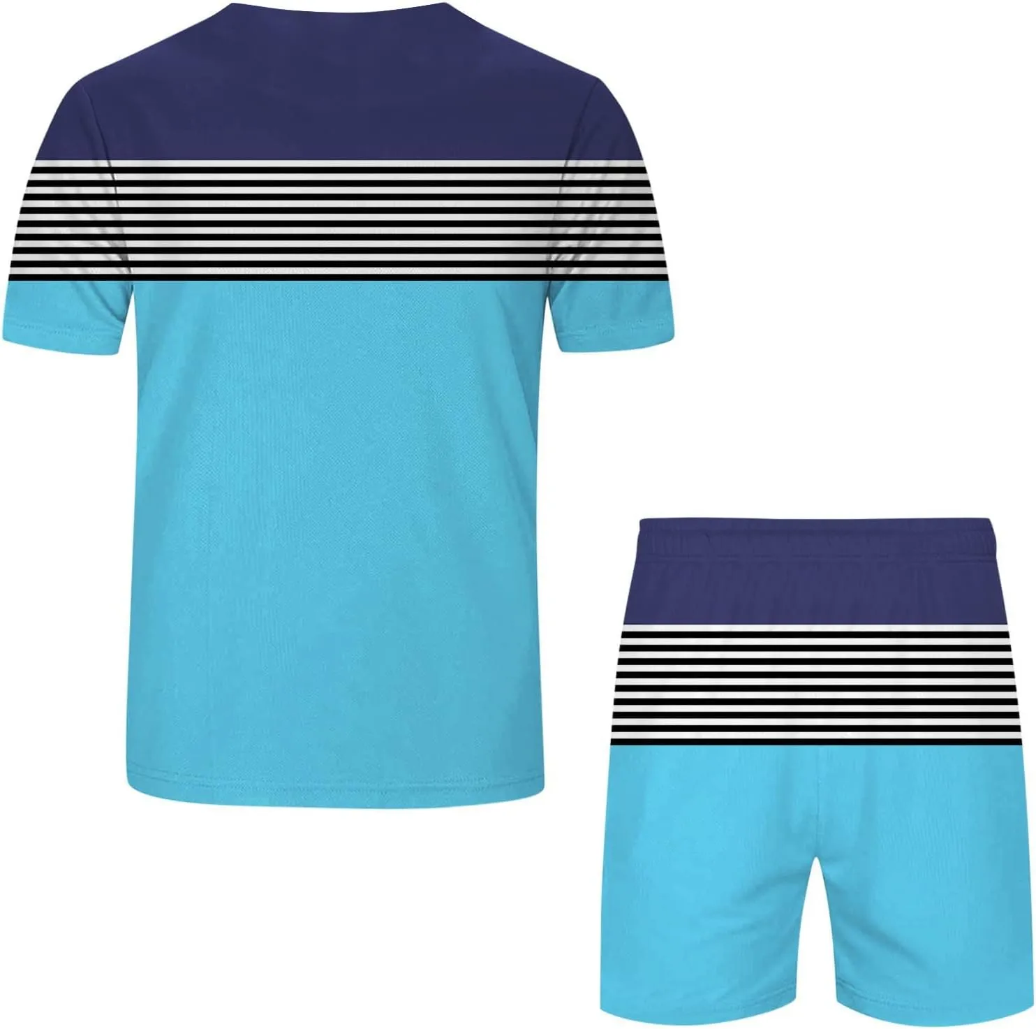 Mens Shirts Casual Stylish 2 Piece Outfits Summer Muscle Short Sleeve Tee Shirts and Classic Fit Sport Shorts Set Tracksuit