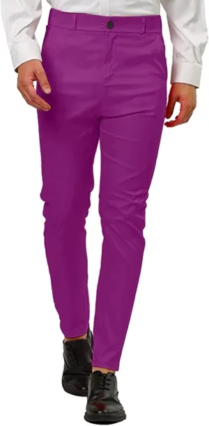 Men's Stretch Jeggings with Pockets Slimming Cotton Pull On Jean Like Leggings Regular Plus Size