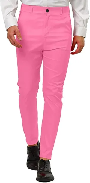 Men's Stretch Jeggings with Pockets Slimming Cotton Pull On Jean Like Leggings Regular Plus Size