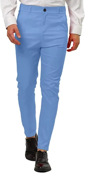 Men's Stretch Jeggings with Pockets Slimming Cotton Pull On Jean Like Leggings Regular Plus Size