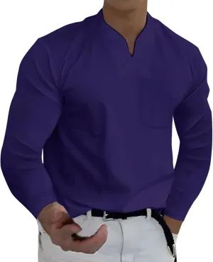 Men's T Shirts Long Sleeve Soft V Neck Lightweight Tee Shirts, Summer Casual Soft Basic Tops, Flannel T-Shirt for Men