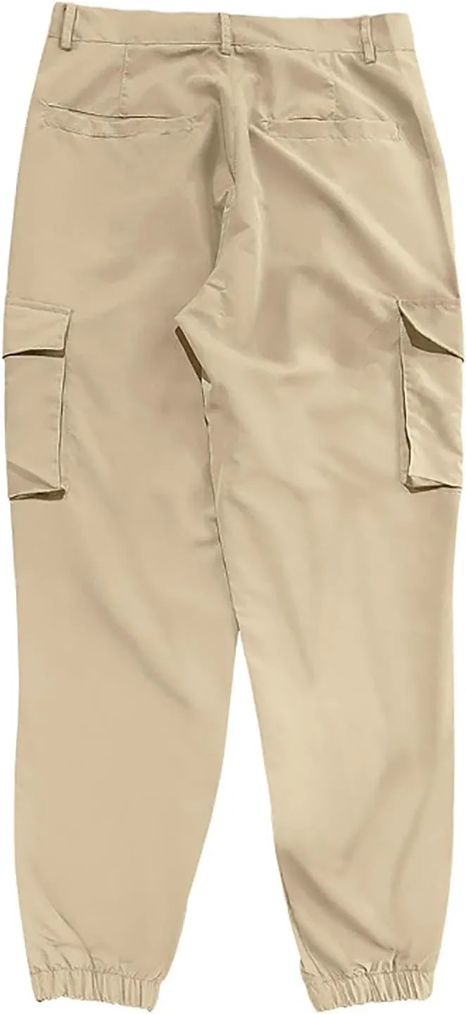 Mens Work Pants Slim Fit Cargo Pants for Men Tactical Tapered Trousers with Pocket Athletic Outdoor Joggers