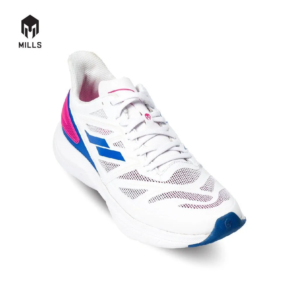 Mills Sepatu Lari Running Shoes Treximo Saga V2 White / Blue / Magenta 9101204