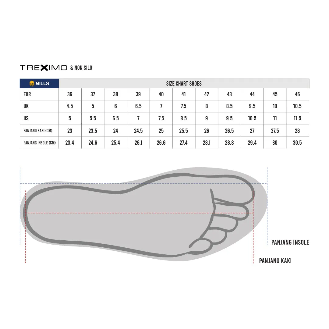 MILLS Sepatu Lari Running Shoes Treximo Vision All Black 9103403