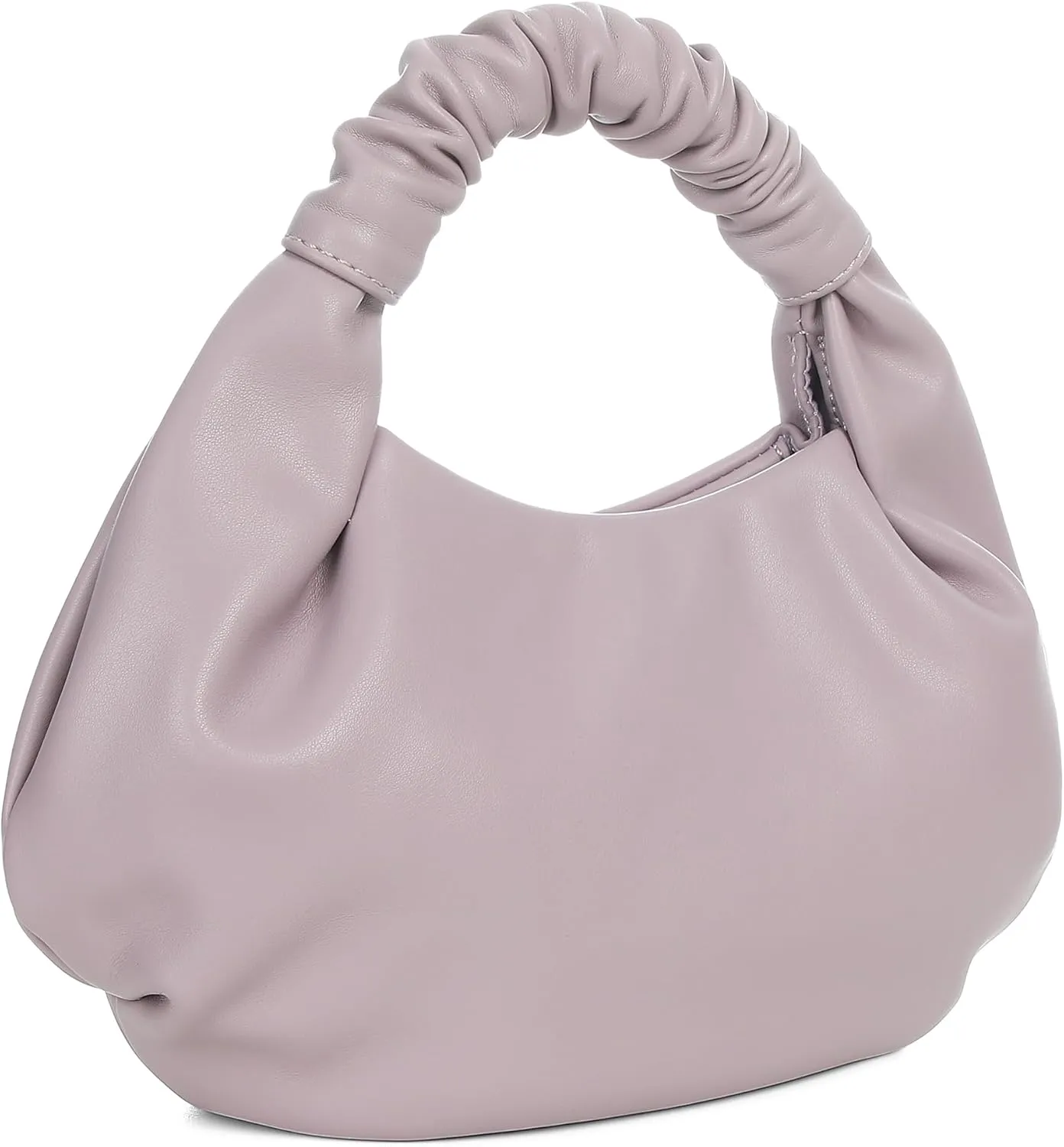 Mini Hobo Tote Bags for Women Soft Leather Clutch Purses for Women Cloud-Shaped Top Handle Bags