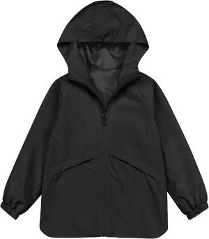 MODAFANS Boys Girls Rain Jacket Waterproof lined Hooded RainCoats Windbreaker