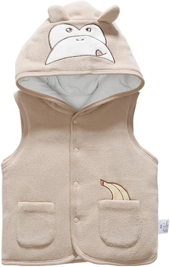 Monvecle Baby to Toddler Hooded Vests Unisex Infants Sleeveless Padded Waistcoat