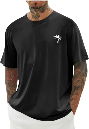 Muscularfit Men Oversized T Shirt Loose Fit Crewneck Short Sleeve Casual Tops Fashion Solid Athletic T-Shirt Summer Beach Top