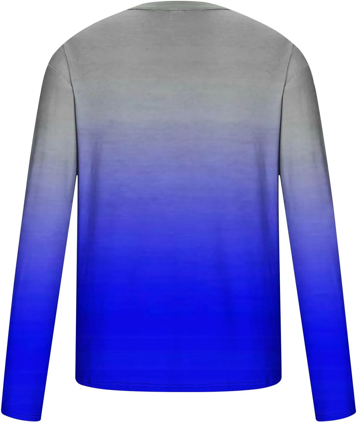 Muscularfit Mens Long Sleeve Shirts Casual Gradient Color Loose Pullover Graphic Tee Shirts Fall Fashion Athletic Sweatshirts
