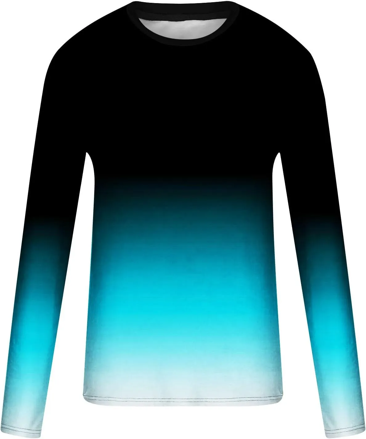 Muscularfit Mens Long Sleeve Shirts Casual Gradient Color Loose Pullover Graphic Tee Shirts Fall Fashion Athletic Sweatshirts