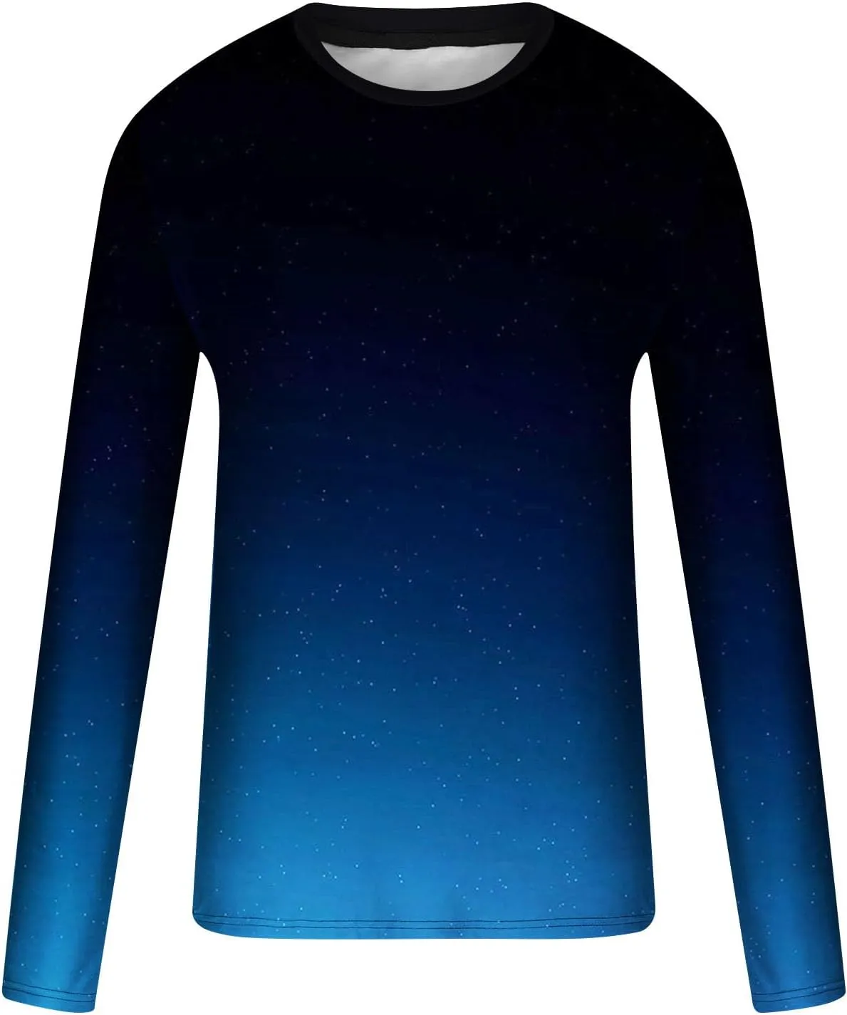 Muscularfit Mens Shirts Casual Stylish Long Sleeve Gradient Color Crewneck Sweatshirts Big and Tall Athletic Gym Workout Tee