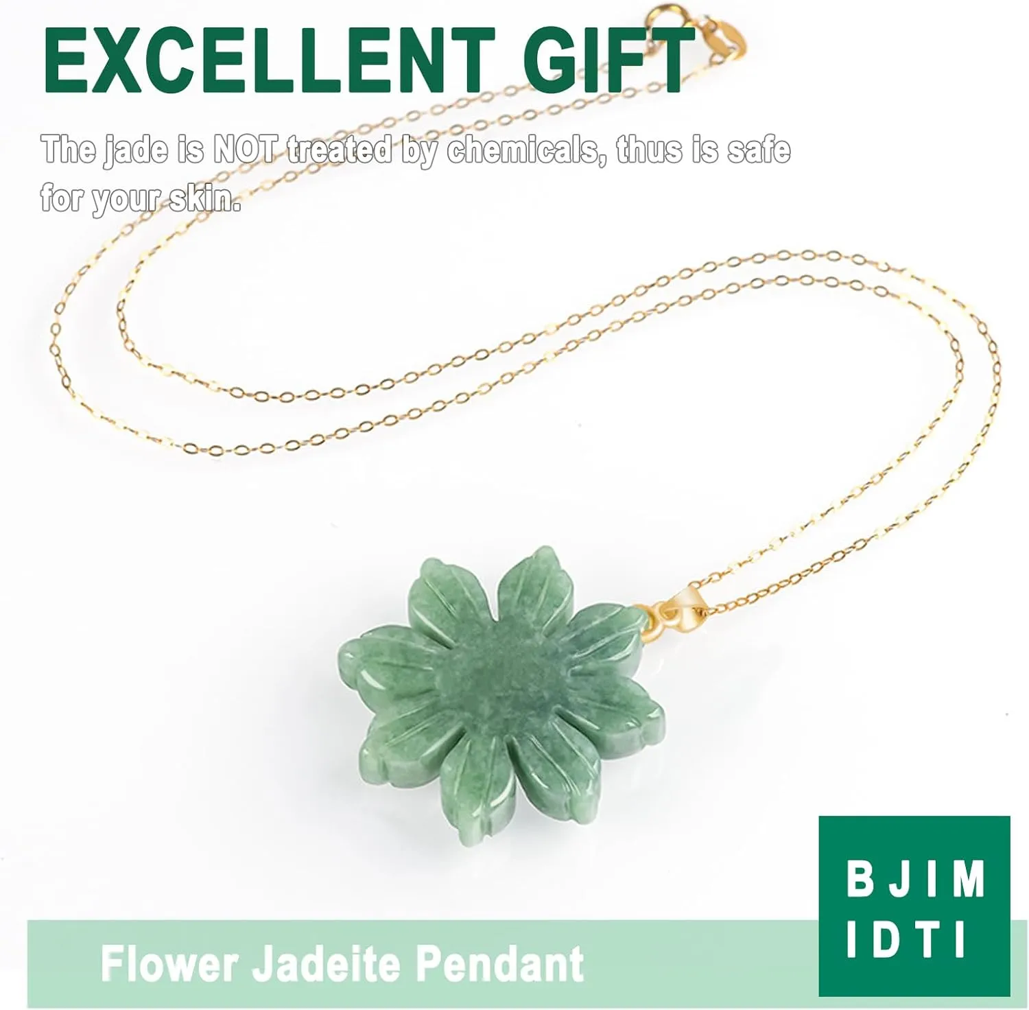 Natural Green Jade Necklaces for Women Good Luck Donut Jade Pendant Necklaces Amulet Jewelry Gifts