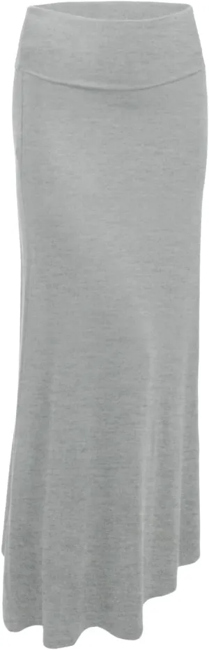 NE PEOPLE Women's Stretchy Premium Basic Elastic Waist Foldover Jersey Maxi Skirts
