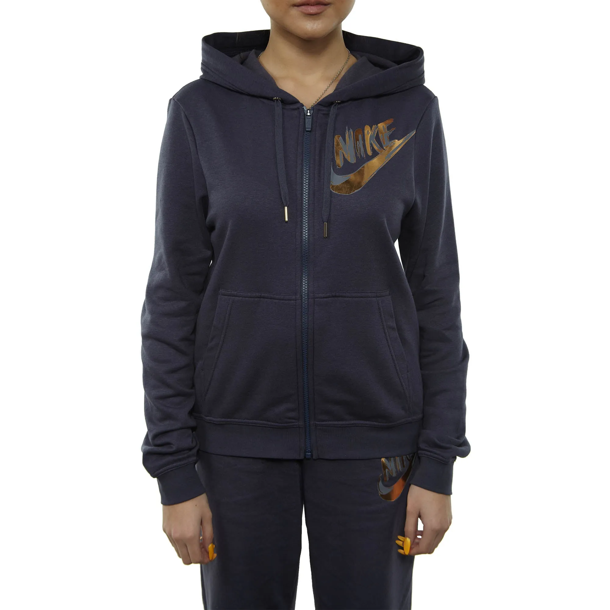 Nike Metallic Logo Full Zip Hoodie Womens Style : 938957-010