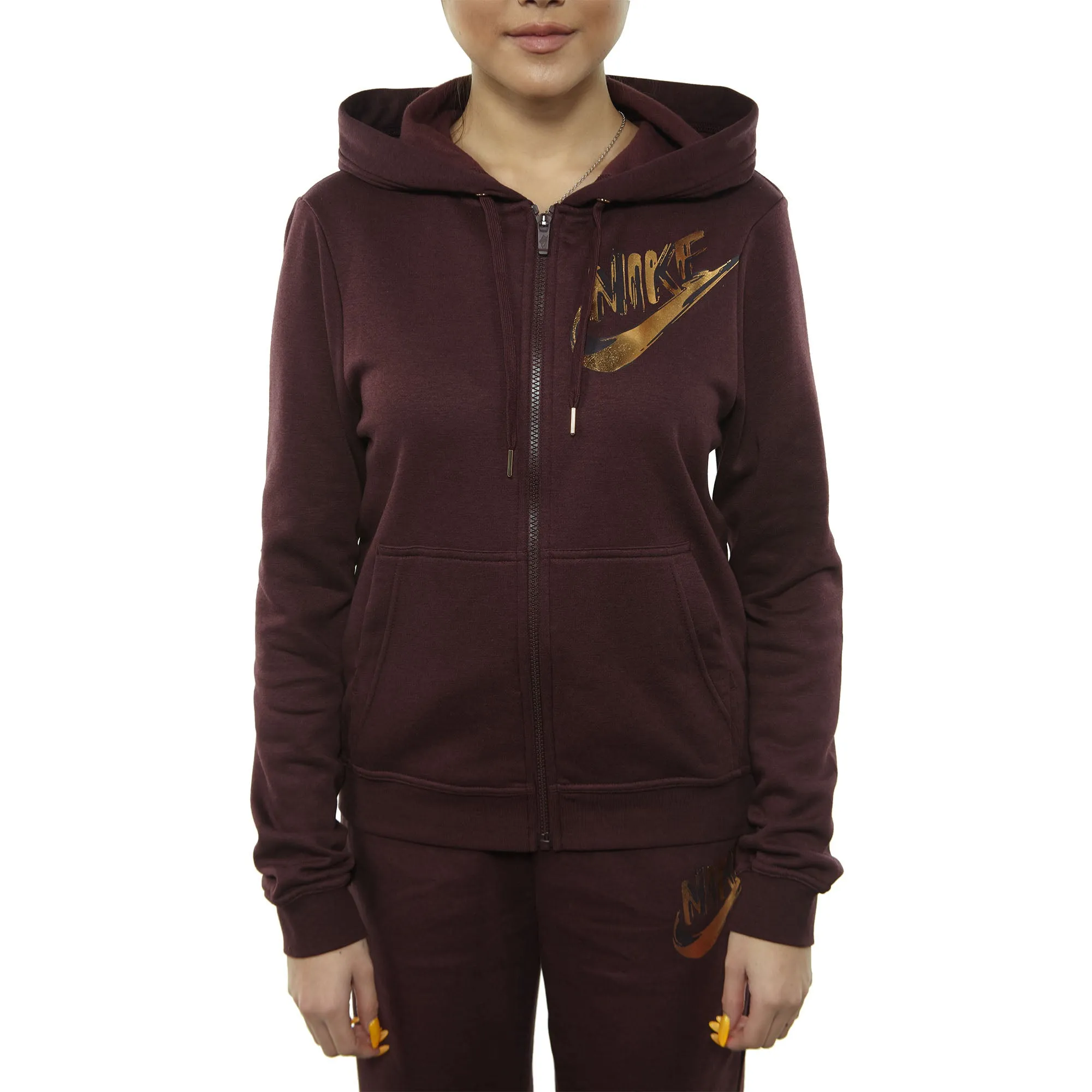 Nike Metallic Logo Full Zip Hoodie Womens Style : 938957-010