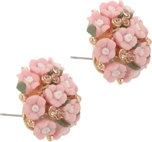NOLITOY Minimalist Flower Earring Set Small Studs for Women in Ceramic and Zinc Alloy Trendy Jewelry