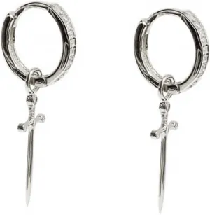 NOLITOY Minimalist Pendant Earrings for Women Dangle Loop Earrings Rhinestones for Wedding