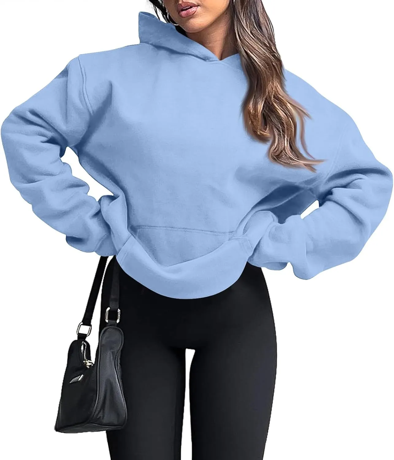Oversized Hoodies for Women Fleece Hooded Sweatshirt Drop Shoulder Long Sleeve Pullover Casual Tops with Pocket