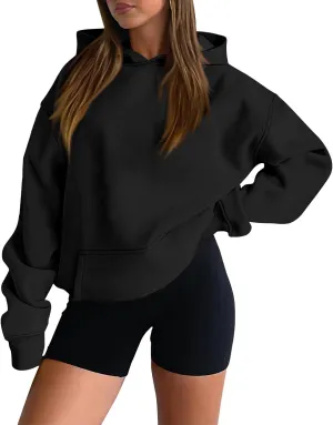 Oversized Hoodies for Women Fleece Hooded Sweatshirt Drop Shoulder Long Sleeve Pullover Casual Tops with Pocket