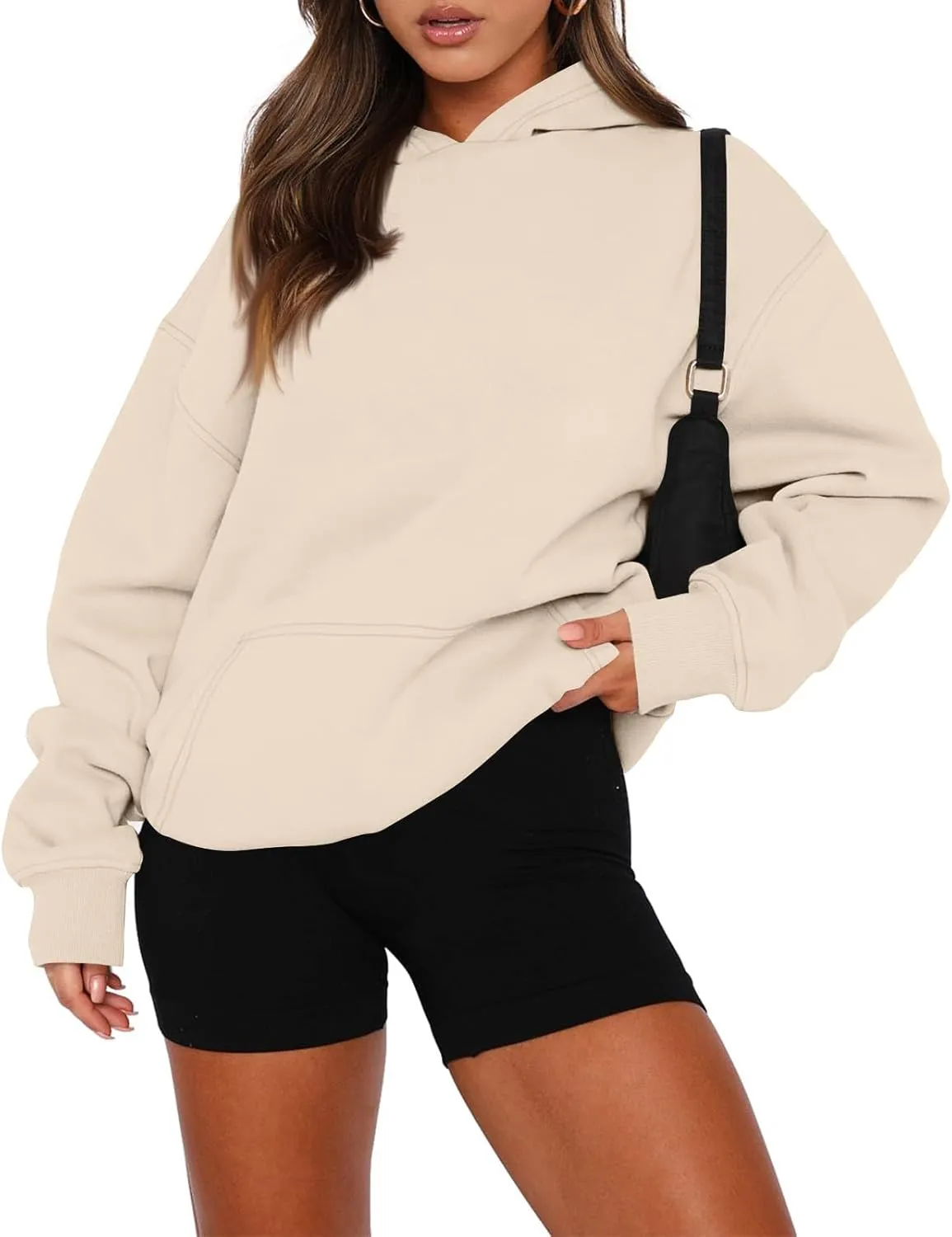 Oversized Hoodies for Women Fleece Hooded Sweatshirt Drop Shoulder Long Sleeve Pullover Casual Tops with Pocket