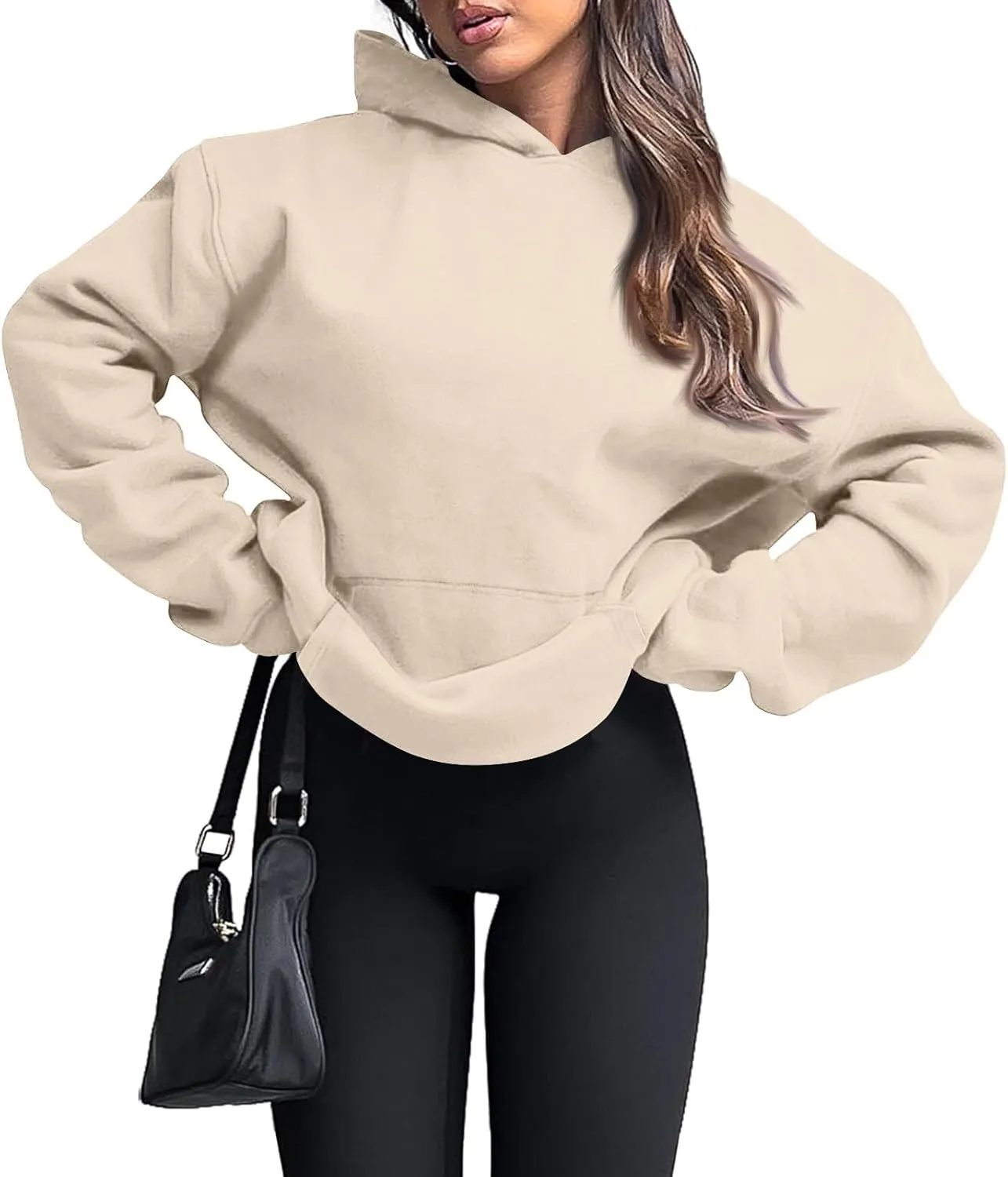 Oversized Hoodies for Women Fleece Hooded Sweatshirt Drop Shoulder Long Sleeve Pullover Casual Tops with Pocket