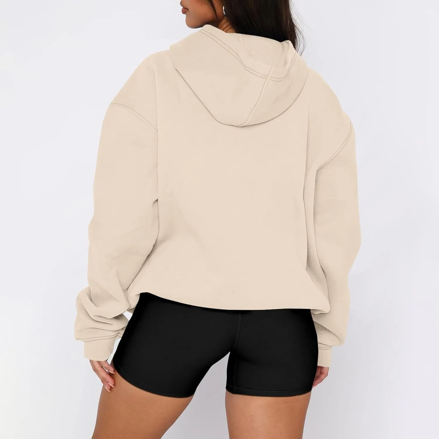 Oversized Hoodies for Women Fleece Hooded Sweatshirt Drop Shoulder Long Sleeve Pullover Casual Tops with Pocket
