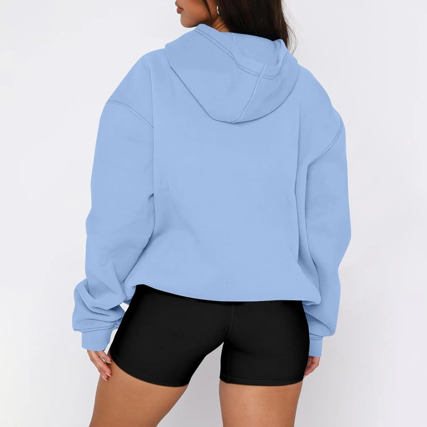Oversized Hoodies for Women Fleece Hooded Sweatshirt Drop Shoulder Long Sleeve Pullover Casual Tops with Pocket