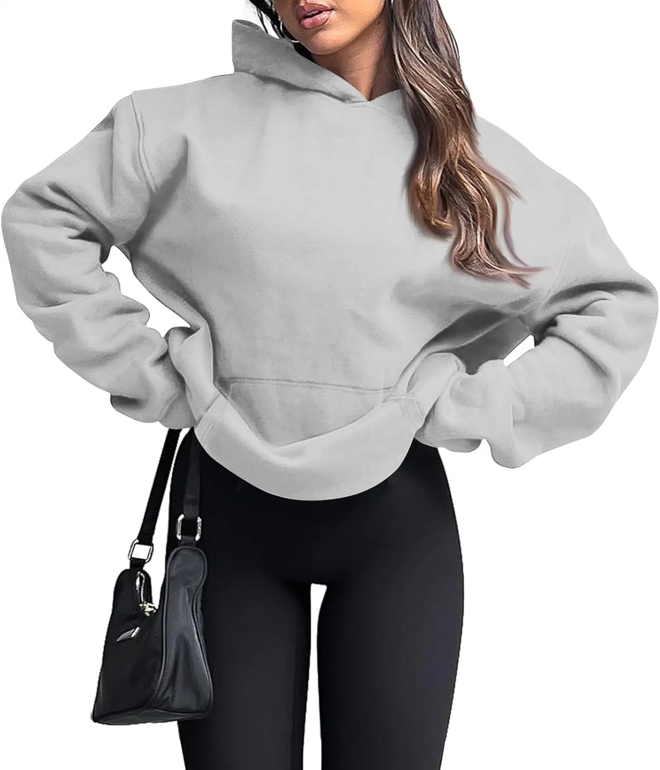Oversized Hoodies for Women Fleece Hooded Sweatshirt Drop Shoulder Long Sleeve Pullover Casual Tops with Pocket