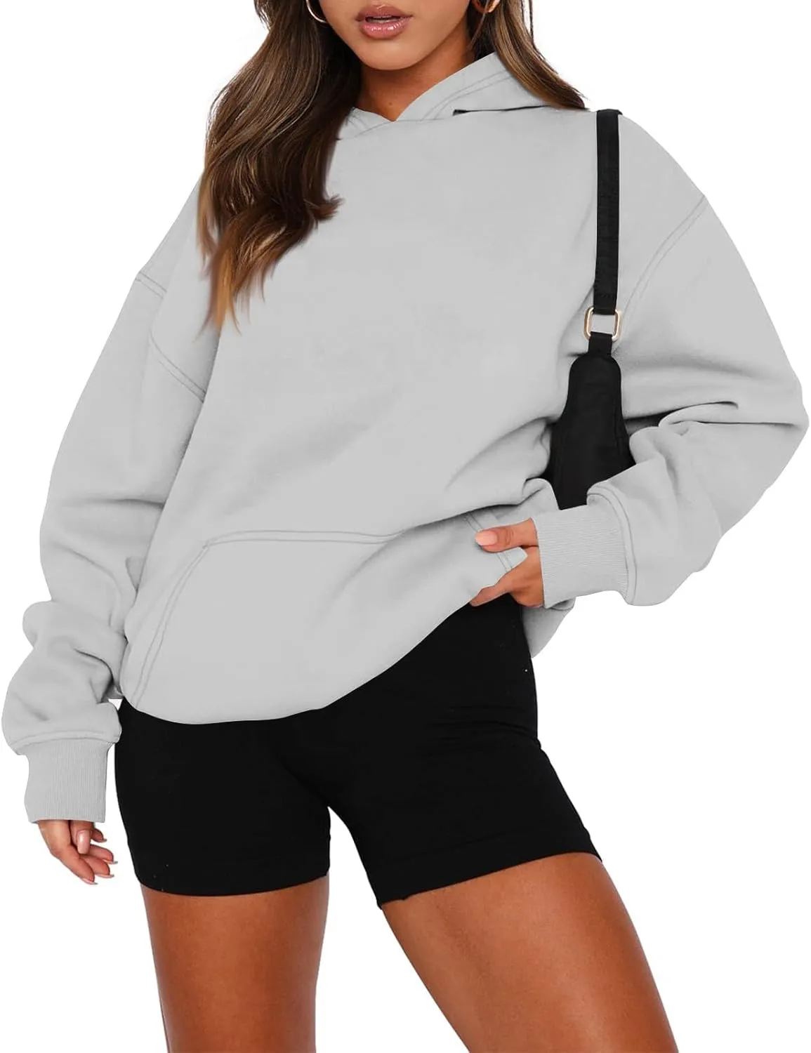 Oversized Hoodies for Women Fleece Hooded Sweatshirt Drop Shoulder Long Sleeve Pullover Casual Tops with Pocket