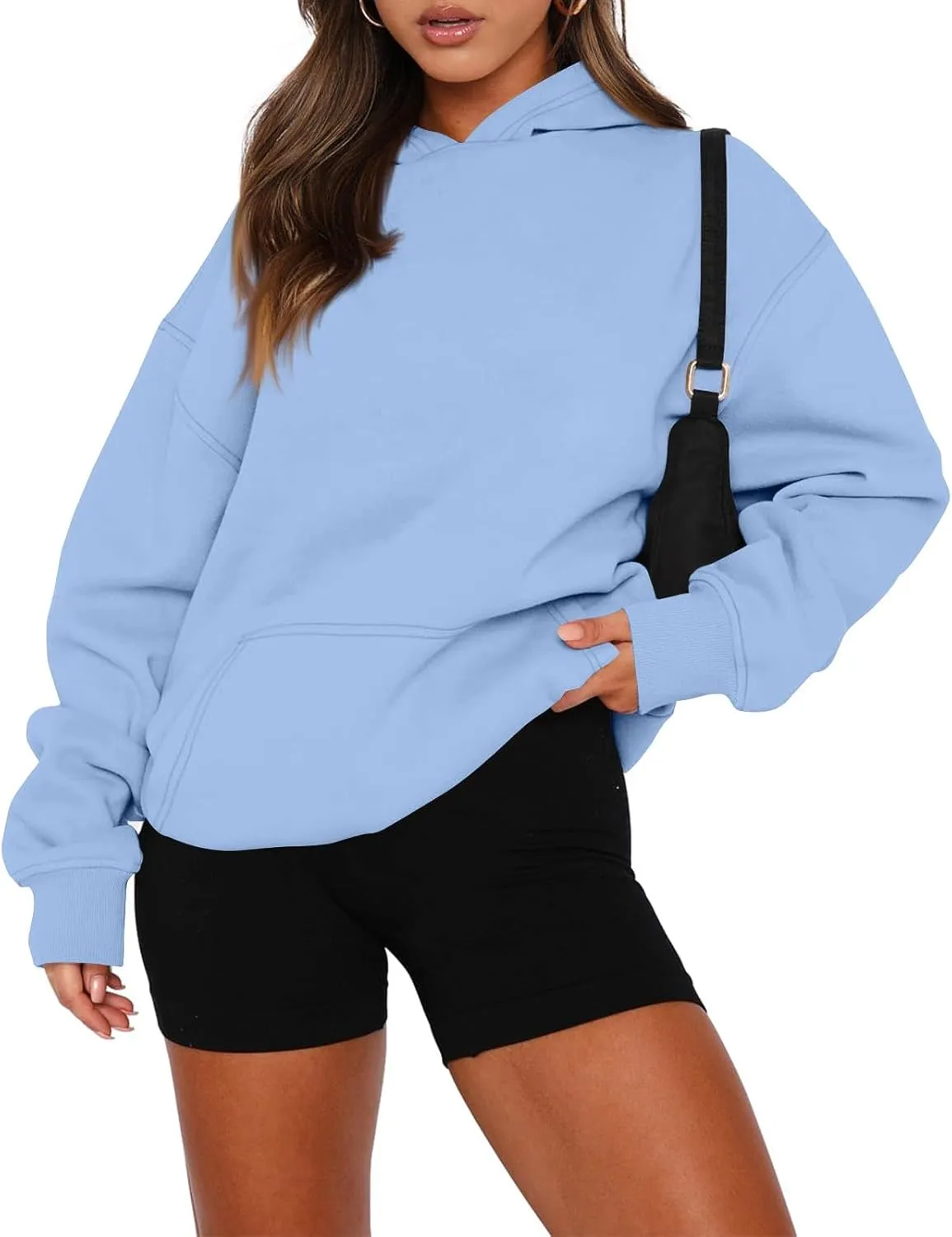 Oversized Hoodies for Women Fleece Hooded Sweatshirt Drop Shoulder Long Sleeve Pullover Casual Tops with Pocket
