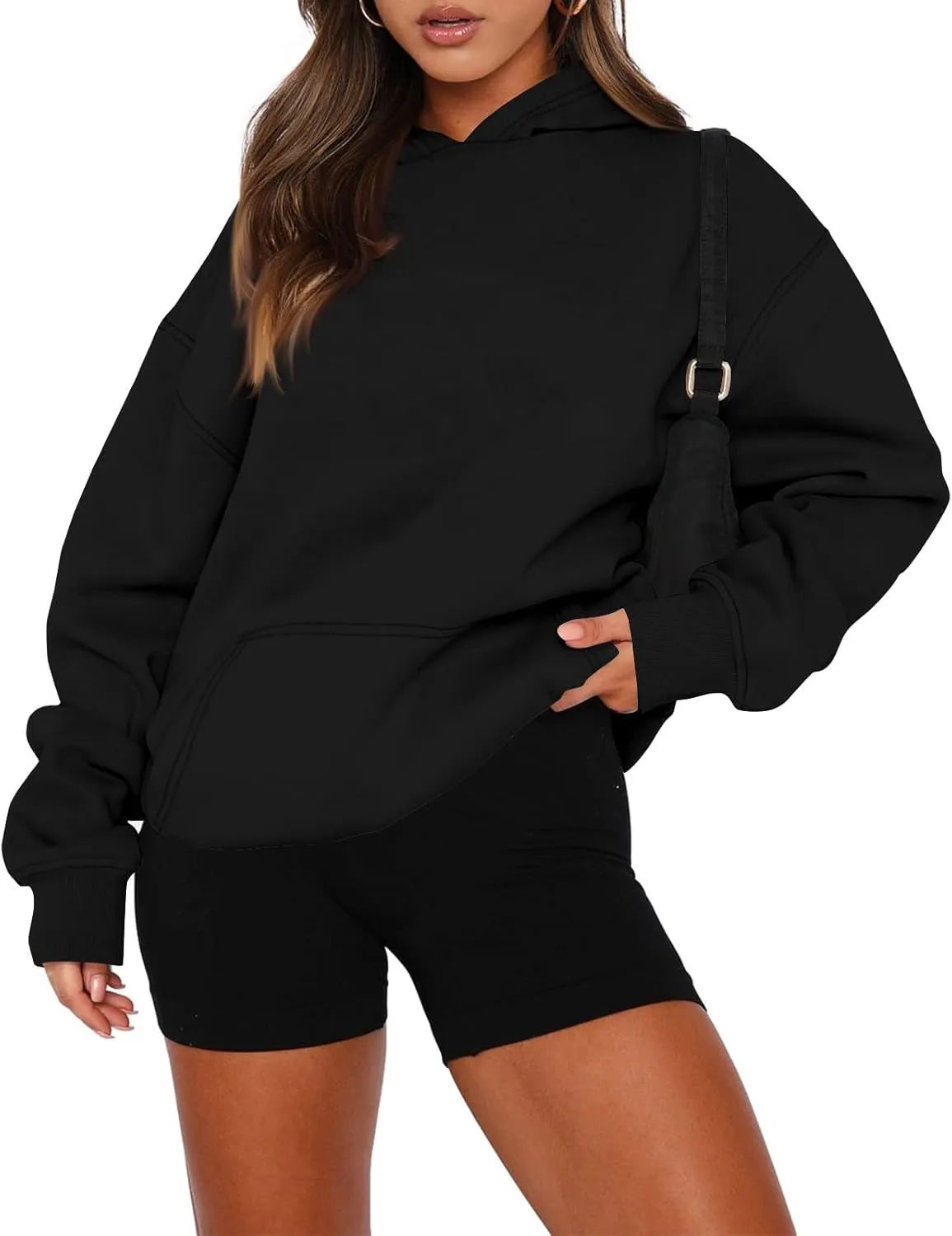 Oversized Hoodies for Women Fleece Hooded Sweatshirt Drop Shoulder Long Sleeve Pullover Casual Tops with Pocket