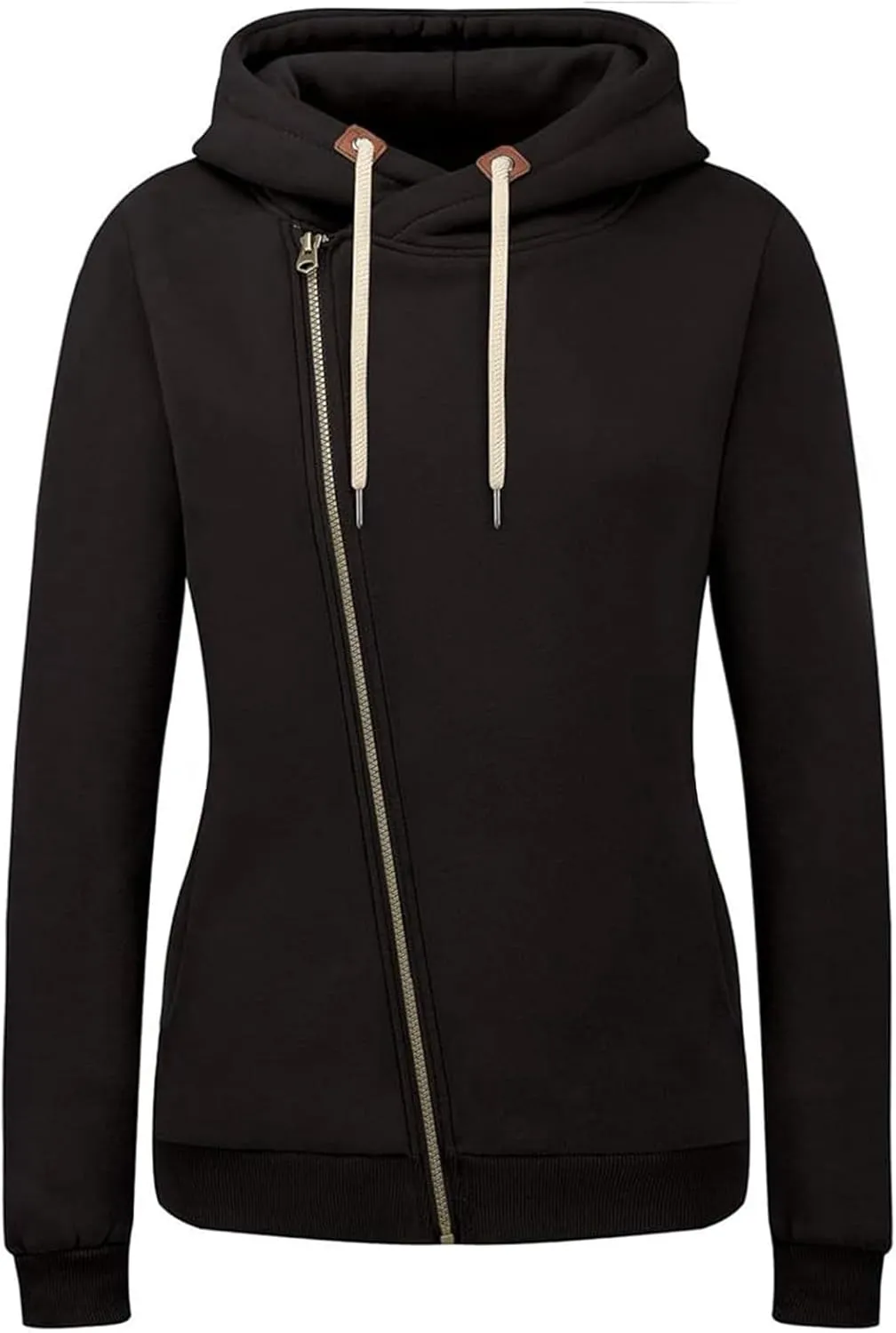 Oversized Zip Up Hoodie Women Fleece Drawstring Hooded Sweatshirt Y2k Full Zip Hoodies Comfy Sweat Shirt with Pockets