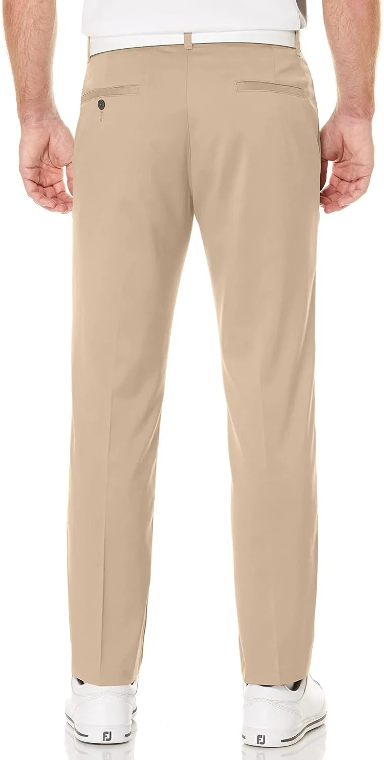 PGA TOUR Men's Flat Front Active Waistband Golf Pant with a Classic Fit, Moisture-Wicking and Sun Protection (Sizes 30-54)