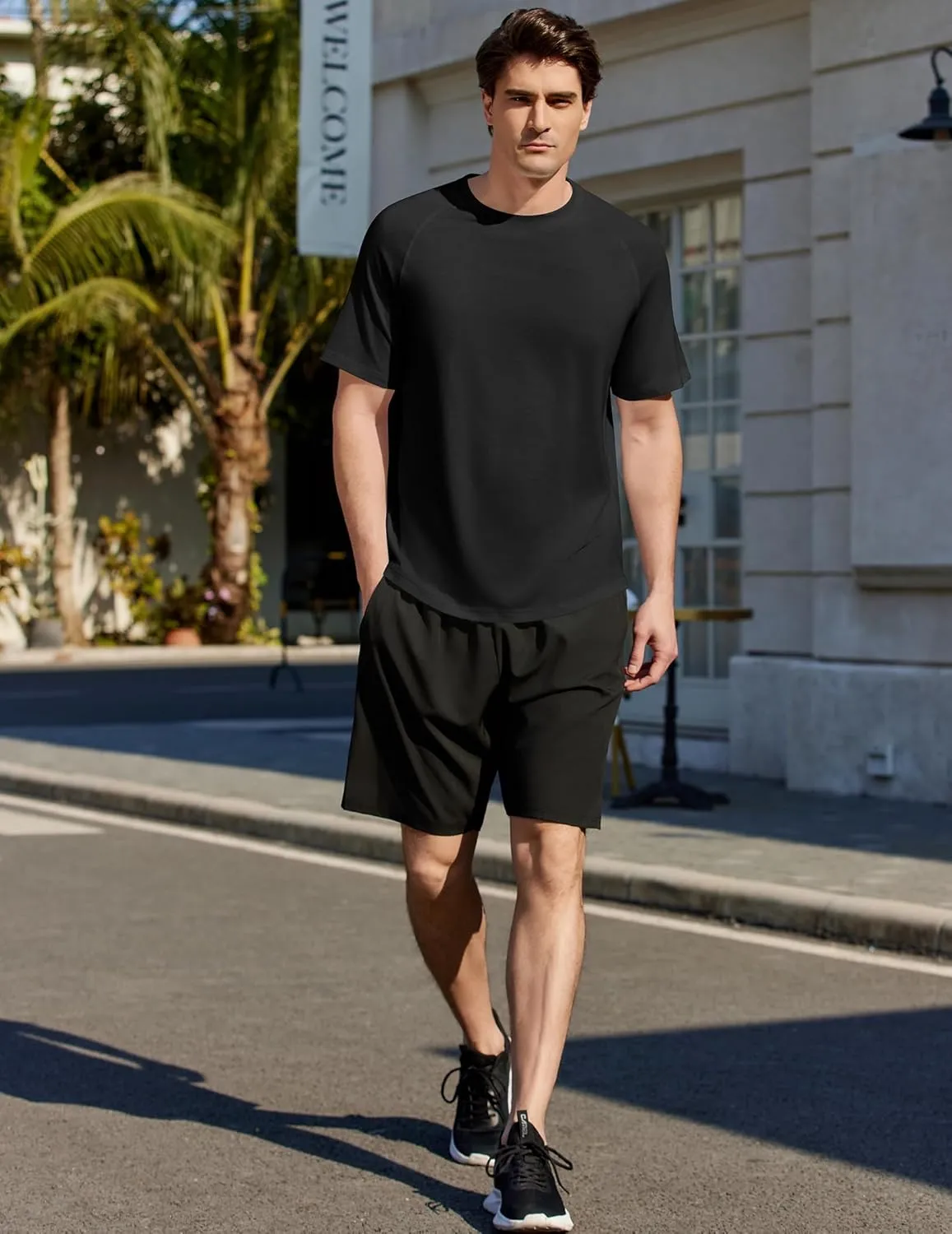 PINSPARK Men's 3 Pack Workout Shirts - Quick Dry Gym Athletic Shirts Moisture Wicking Short Sleeve T Shirts