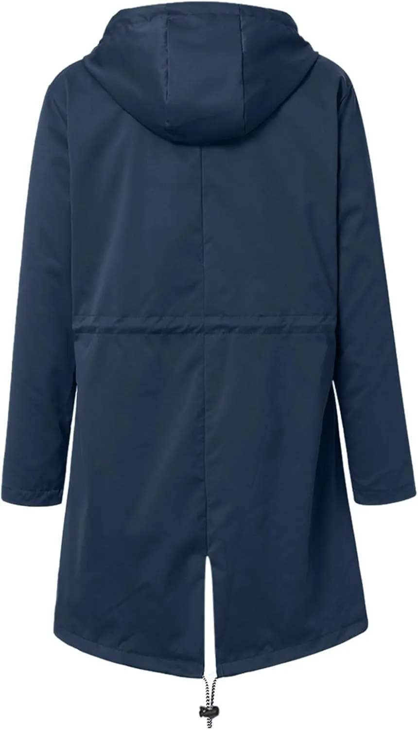 Rain Jacket for Women Lightweight Long Hooded Raincoat Waterproof Outdoor Travel Hiking Windbreaker Trench Coats