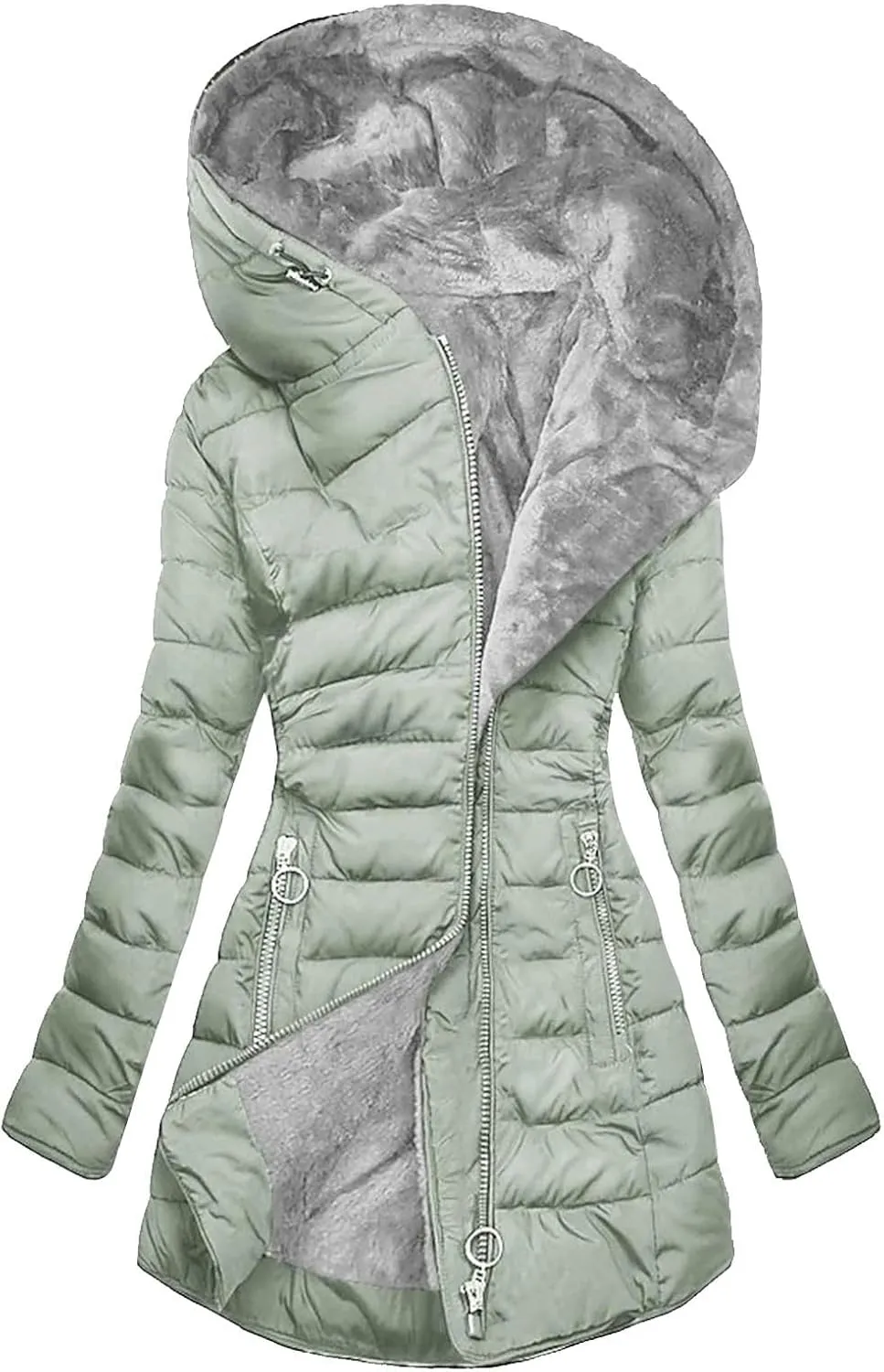 Rain Jacket Women Waterproof Lightweight Rain Coat Outdoor Hooded Long Windbreaker Fleece Lined Fall Trench Coats