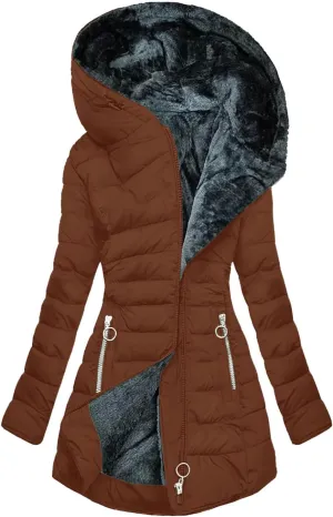 Rain Jacket Women Waterproof Lightweight Rain Coat Outdoor Hooded Long Windbreaker Fleece Lined Fall Trench Coats