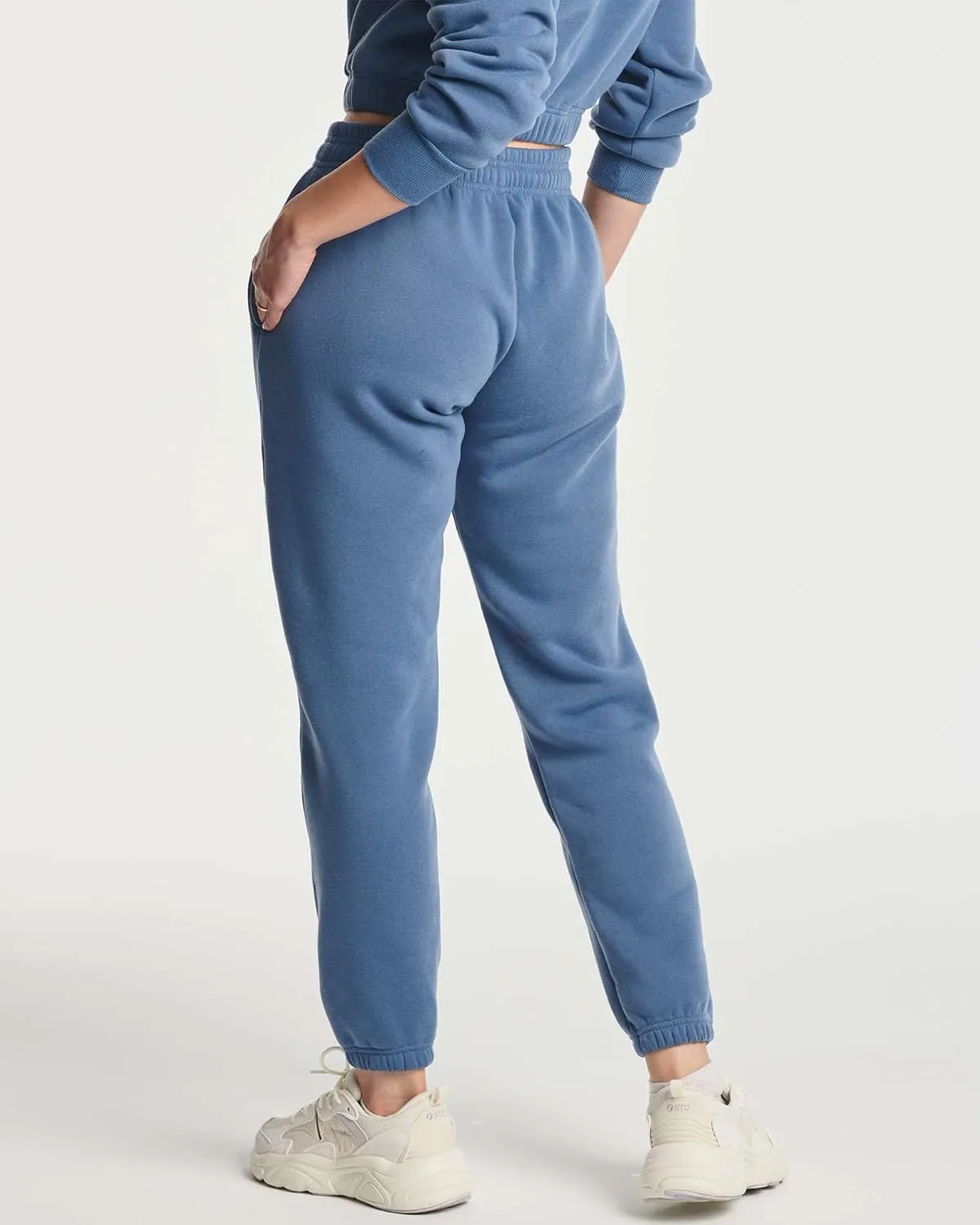 Real Essentials 3 Pack: Women's Fleece Jogger Sweatpants (Available in Plus Size)