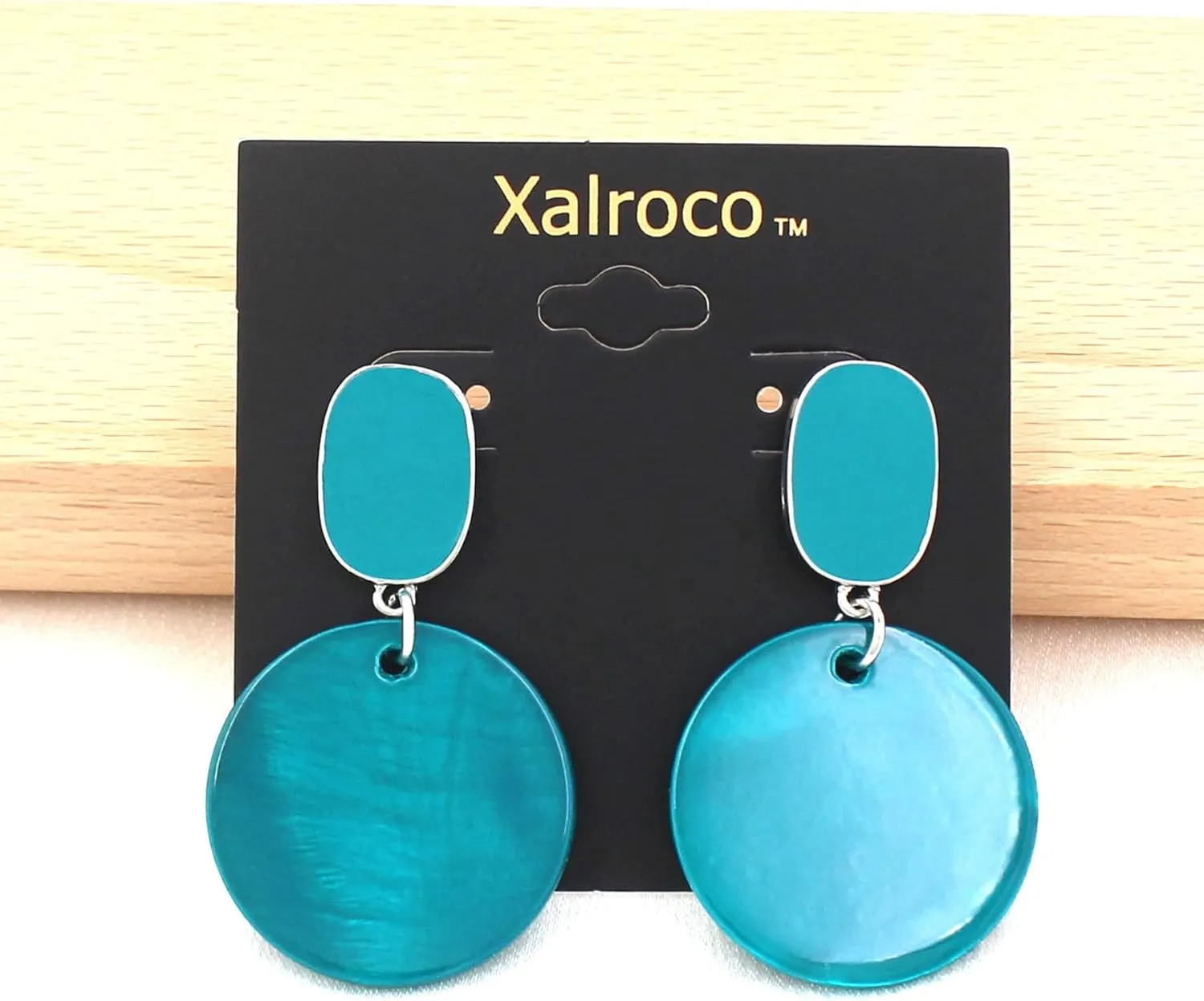 Round Circle Sea Shell Drop Earrings for Women Bohemian Statement Hypoallergenic Stud Dangle Earrings