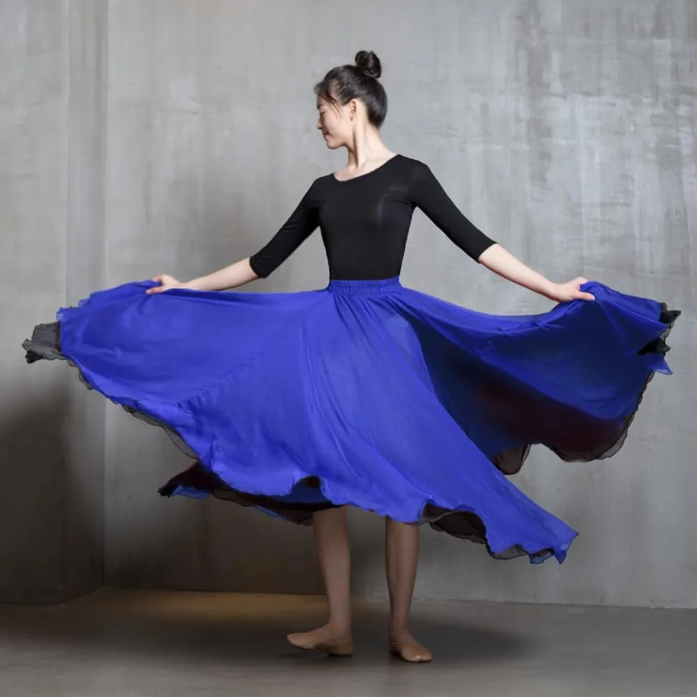 ROYAL SMEELA 720 Long Ballet Skirt Women Fairy Lyrical Dance Skirt Modern Dance Costume Flowy Maxi Skirts for Ballerina