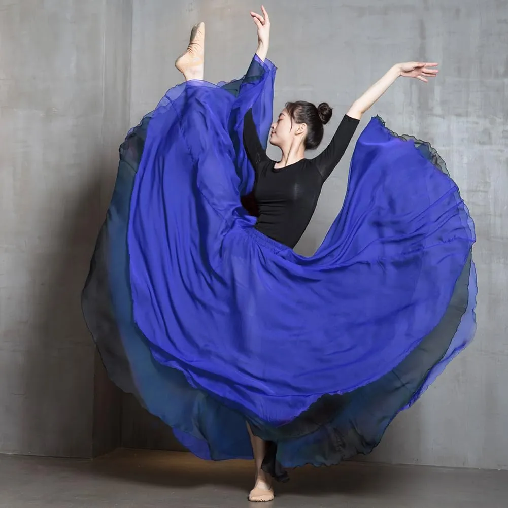 ROYAL SMEELA 720 Long Ballet Skirt Women Fairy Lyrical Dance Skirt Modern Dance Costume Flowy Maxi Skirts for Ballerina