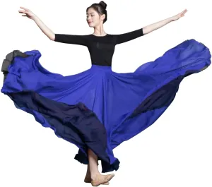 ROYAL SMEELA 720 Long Ballet Skirt Women Fairy Lyrical Dance Skirt Modern Dance Costume Flowy Maxi Skirts for Ballerina