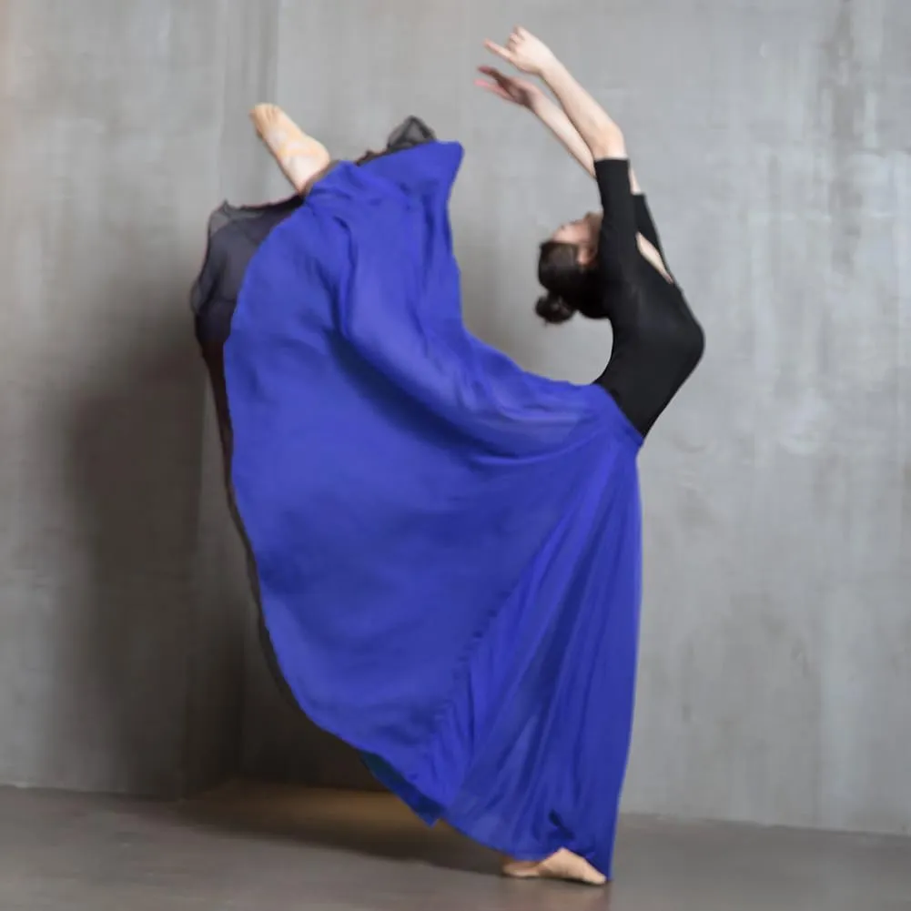 ROYAL SMEELA 720 Long Ballet Skirt Women Fairy Lyrical Dance Skirt Modern Dance Costume Flowy Maxi Skirts for Ballerina