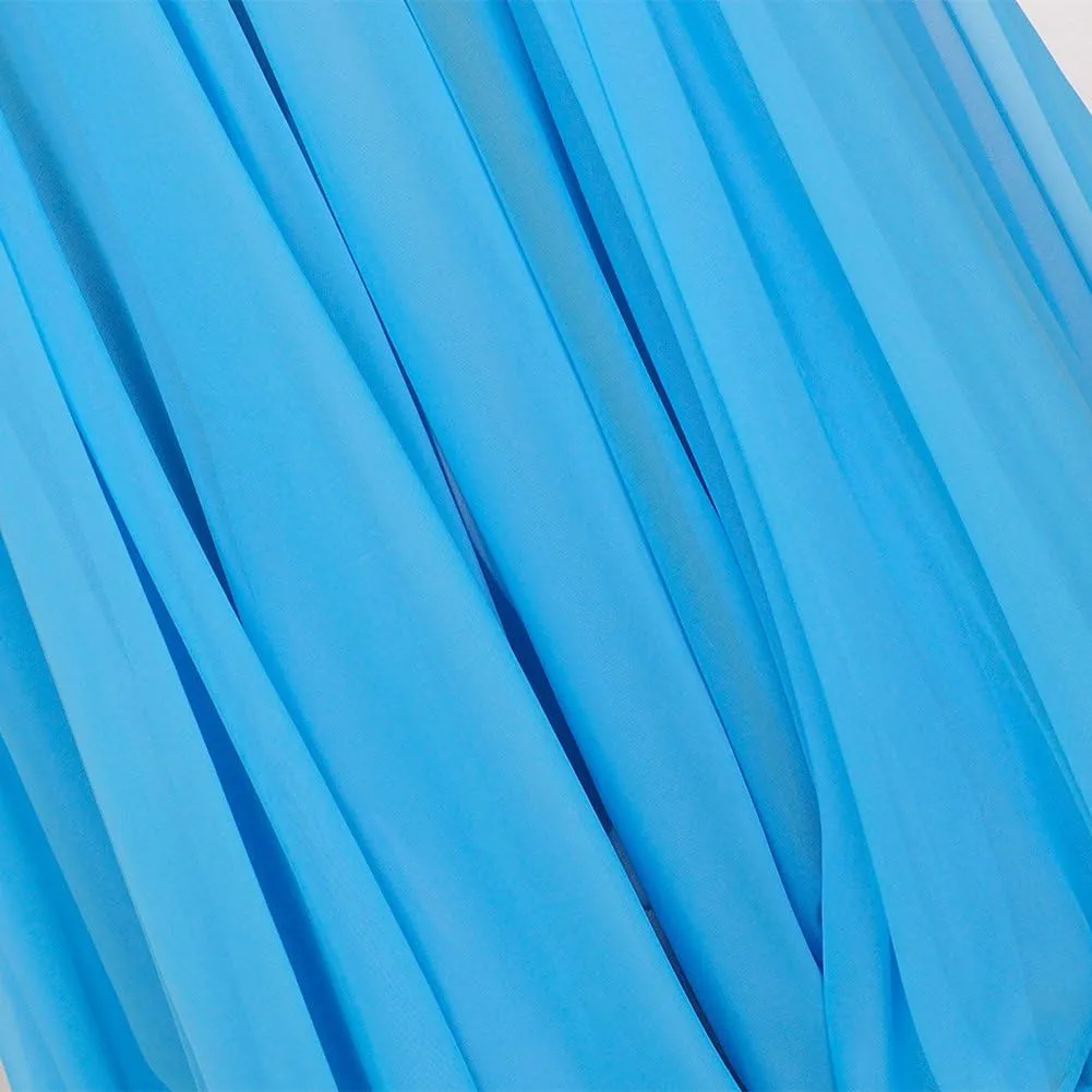ROYAL SMEELA Chiffon Belly Dance Skirt for Women Belly Dancing Costume Outfit Tribal Maxi Full Skirts Solid Color Skirt Voile