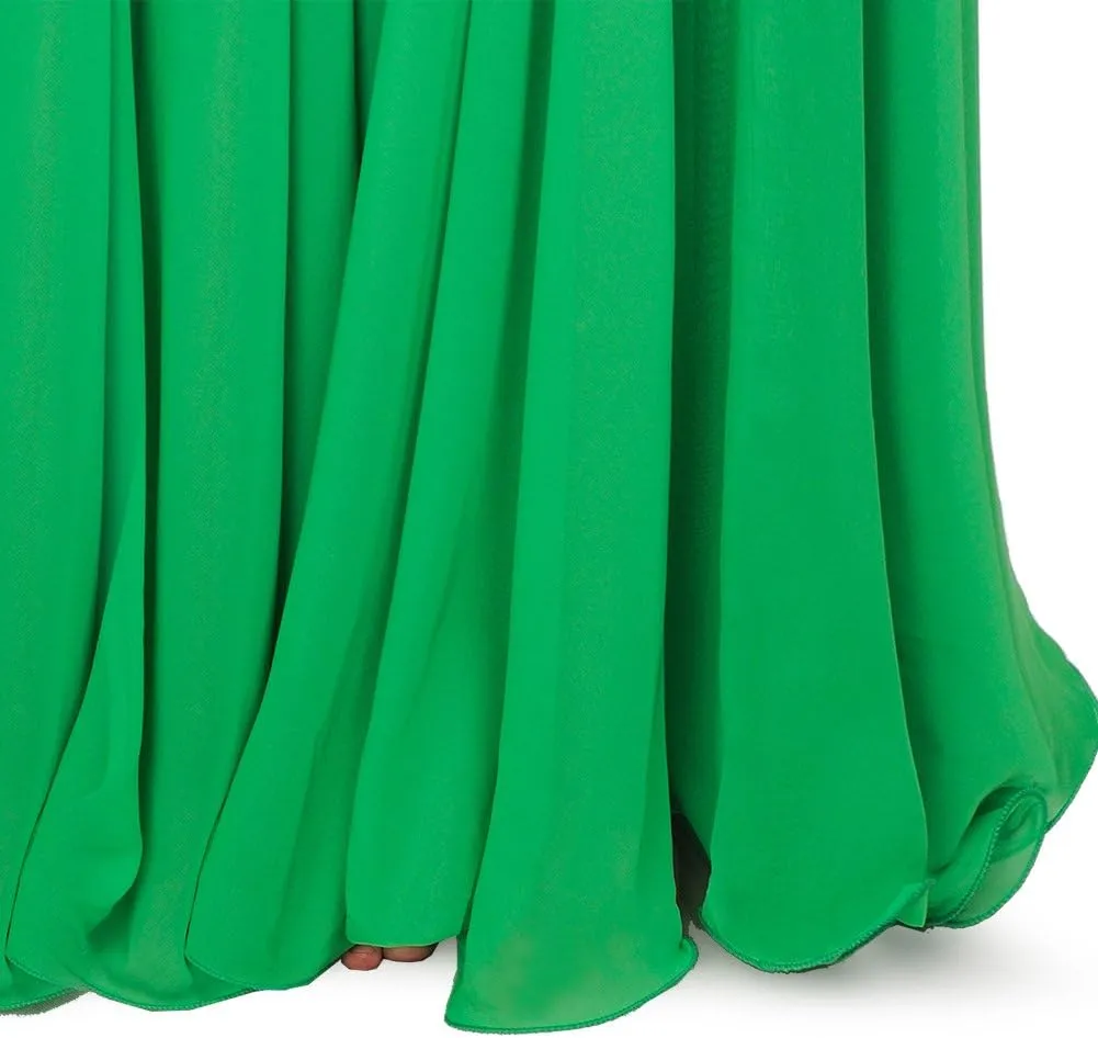 ROYAL SMEELA Chiffon Belly Dance Skirt for Women Belly Dancing Costume Outfit Tribal Maxi Full Skirts Solid Color Skirt Voile